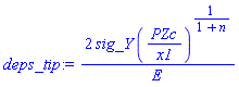 2*sig_Y*(PZc/x1)^(1/(1+n))/E
