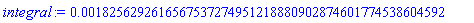 0.18256292616567537274951218880902874601774538604592e-2