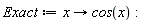 Exact := proc (x) options operator, arrow; cos(x) end proc