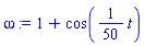 1+cos((1/50)*t)