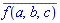 conjugate(f(a, b, c))