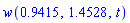 w(.9415, 1.4528, t)