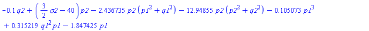 -.1*q2+((3/2)*sigma2-40)*p2-2.436735*p2*(p1^2+q1^2)-12.94855*p2*(p2^2+q2^2)-.105073*p1^3+.315219*q1^2*p1-1.847425*p1