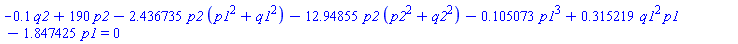 -.1*q2+190*p2-2.436735*p2*(p1^2+q1^2)-12.94855*p2*(p2^2+q2^2)-.105073*p1^3+.315219*q1^2*p1-1.847425*p1 = 0