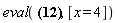 eval(x^3-3*x^2, [x = 4])