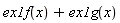 ex1f(x)+ex1g(x)