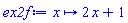 proc (x) options operator, arrow, function_assign; 2*x+1 end proc