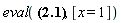 eval(-x^2+6, [x = 1])