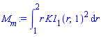 int(r*K1[1](r, 1)^2, r = 1 .. 2)