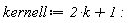 kernell := VectorCalculus:-`+`(VectorCalculus:-`*`(2, k), 1):