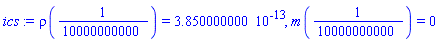 rho(1/10000000000) = 0.3850000000e-12, m(1/10000000000) = 0
