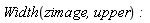 Width(zimage, upper)