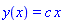y(x) = c*x