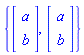 {Vector(2, {(1) = a, (2) = b})}