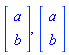 Vector(2, {(1) = a, (2) = b}), Vector(2, {(1) = a, (2) = b})