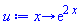 proc (x) options operator, arrow; exp(2*x) end proc