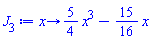 proc (x) options operator, arrow; (5/4)*x^3-(15/16)*x end proc