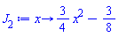 proc (x) options operator, arrow; (3/4)*x^2-3/8 end proc