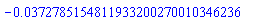 -0.372785154811933200270010346236e-1