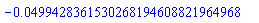 -0.499428361530268194608821964968e-1