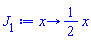 proc (x) options operator, arrow; (1/2)*x end proc