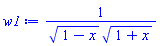 1/((1-x)^(1/2)*(1+x)^(1/2))