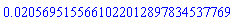 0.205695155661022012897834537769e-1