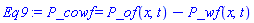 P_cowf = P_of(x, t)-P_wf(x, t)