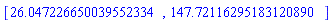 [26.047226650039552334, 147.72116295183120890]