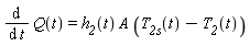 diff(Q(t), t) = h__2(t)*A*(T__2s(t)-T__2(t))