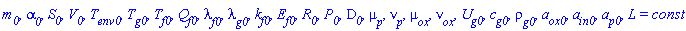 m__0, alpha__0, S__0, V__0, T__env0, T[g0], T[f0], Q__f0, lambda__f0, lambda__g0, k__f0, E__f0, R__0, P__0, D__0, mu__p, nu__p, mu__ox, nu__ox, U[g0], c[g0], rho[g0], a__ox0, a__in0, a__p0, L = const