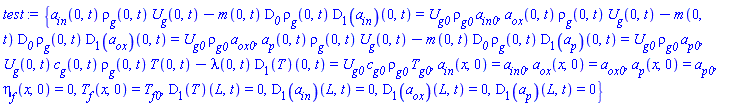 {a__in(0, t)*rho__g(0, t)*U__g(0, t)-m(0, t)*D__0*rho__g(0, t)*(D[1](a__in))(0, t) = U__g0*rho[g0]*a__in0, a__ox(0, t)*rho__g(0, t)*U__g(0, t)-m(0, t)*D__0*rho__g(0, t)*(D[1](a__ox))(0, t) = U__g0*rho[g0]*a__ox0, a__p(0, t)*rho__g(0, t)*U__g(0, t)-m(0, t)*D__0*rho__g(0, t)*(D[1](a__p))(0, t) = U__g0*rho[g0]*a__p0, U__g(0, t)*c__g(0, t)*rho__g(0, t)*T(0, t)-lambda(0, t)*(D[1](T))(0, t) = U__g0*c__g0*rho[g0]*T__g0, a__in(x, 0) = a__in0, a__ox(x, 0) = a__ox0, a__p(x, 0) = a__p0, eta__f(x, 0) = 0, T[f](x, 0) = T[f0], (D[1](T))(L, t) = 0, (D[1](a__in))(L, t) = 0, (D[1](a__ox))(L, t) = 0, (D[1](a__p))(L, t) = 0}