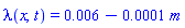 lambda(x, t) = 0.6e-2-0.1e-3*m(x, t)