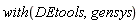 with(DEtools, gensys)