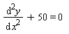 diff(y(x), x, x)+50 = 0