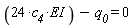 24*EI*c__4-q__0 = 0