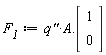F__1 := `q"`*A.(Vector(2, {(1) = 1, (2) = 0}))