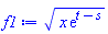 (x*exp(t-s))^(1/2)