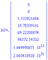 `b0=`, b0