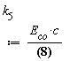 k__5 := E__co*c/(1.153828125)