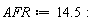 AFR := 14.5