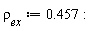 `&rho;__ex` := .457