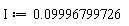 Iota := 0.9996799726e-1