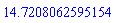 14.7208062595154