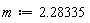 m := 2.28335