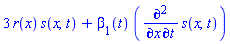 3*r(x)*s(x, t)+beta[1](t)*(diff(diff(s(x, t), t), x))