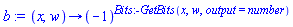 proc (x, w) options operator, arrow; (-1)^Bits:-GetBits(x, w, output = number) end proc