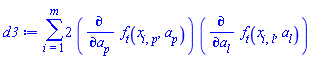 sum(2*(diff(f[t](x[i, p], a[p]), a[p]))*(diff(f[t](x[i, l], a[l]), a[l])), i = 1 .. m)