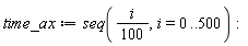 time_ax := seq(Physics:-`*`(i, Physics:-`^`(100, -1)), i = 0 .. 500):