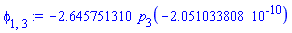 -2.645751310*p[3](-0.2051033808e-9)